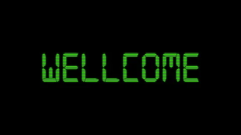 Wellcome Digital Typewriter text concept animation. Stock Footage 243099849