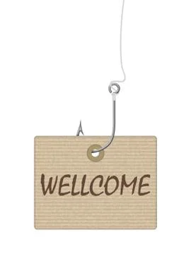 Wellcome tag Stock Illustration
