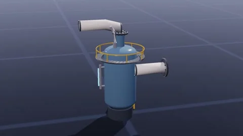 Wellhead separator geothermal 3d loop 3D animation seamless loop Video stock 341779807
