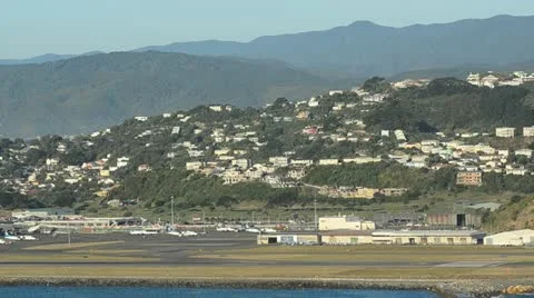 Wellington airport 04 Stock Footage