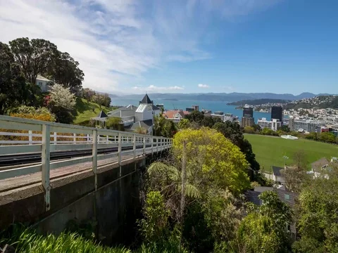 Wellington Cable Car, Time lapse, 4k, Sunny Spring Afternoon. Stock Footage 80615005