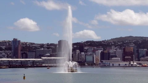 Wellington Harbour Capital Stock Footage