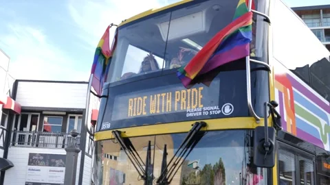 Wellington Pride Festival makes its way through Wellington Stock Footage