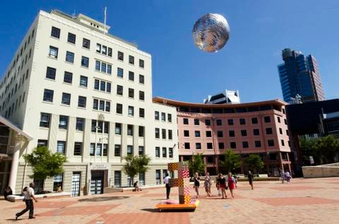 Wellington's civic square Foto stock