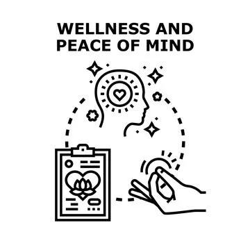 Wellness and peace of mind concept vector illustration 스톡 일러스트