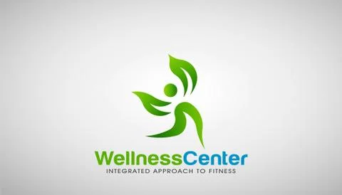 Wellness Center Logo. Vector Design Illustration Stock Illustration