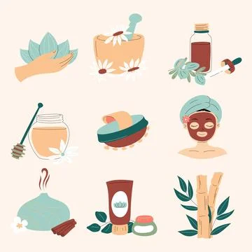 Wellness elements design Illustrazione stock