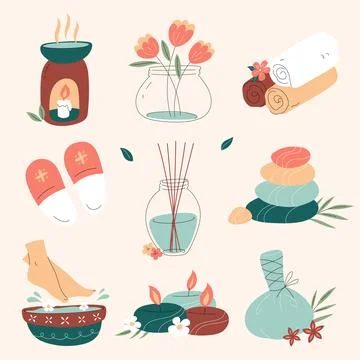 Wellness elements design Illustrazione stock