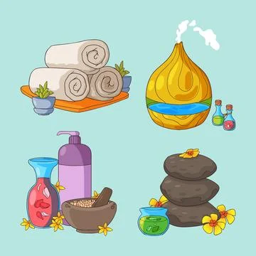Wellness elements design Illustrazione stock