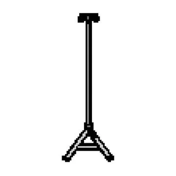 Wellness hydration iv drip stand pixel art vector illustration Illustrazione stock