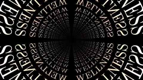 WELLNESS Keyword Animation, 3D Pattern, Background Loop. Health concept. Vídeos de archivo 251380451