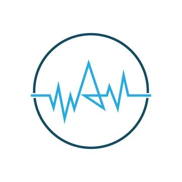 Wellness logo with Pulse design Stock Illustration