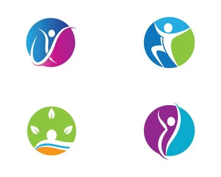 Wellness logo template vector icon illustration Stock Illustration