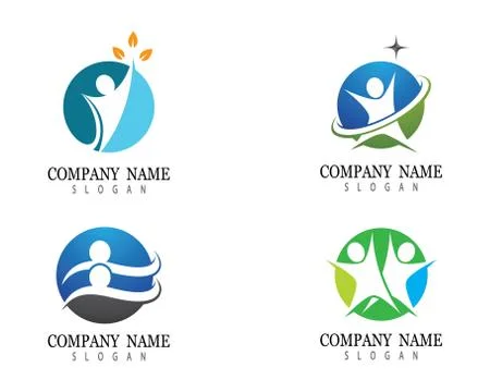Wellness logo template vector icon Stock Illustration