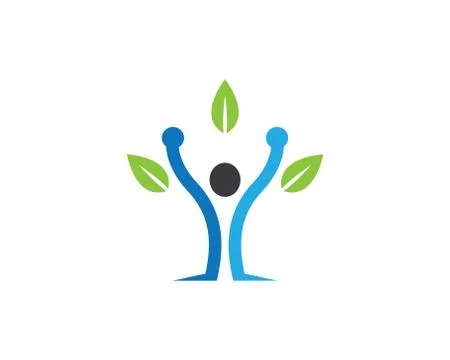 Wellness logo template vector icon Stock Illustration