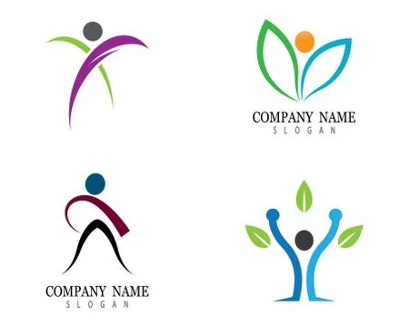 Wellness logo template vector icon Stock Illustration