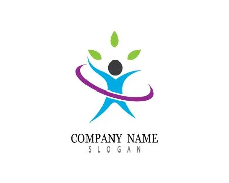 Wellness logo template vector icon Stock Illustration