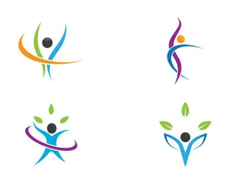 Wellness logo template vector icon Illustrazione stock