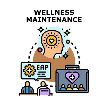 Wellness maintenance program for mental health support Illustration