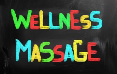 Wellness massage concept Stock Illustration