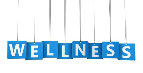 Wellness Paper Tags Stock Illustration