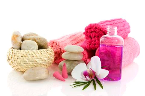 Wellness in pink Stock Photos