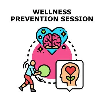 Wellness prevention session promoting physical and mental health Ilustración de archivo