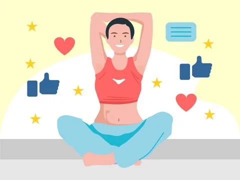 Wellness Program Concept Illustration Style Stock-Illustration