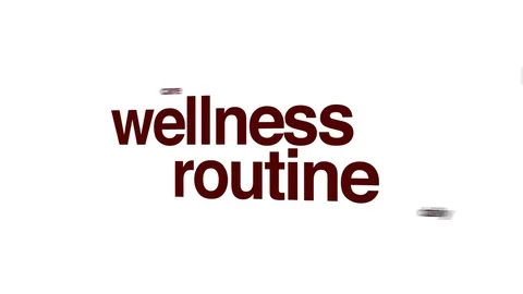 Wellness routine animated word cloud. Stock Footage 70800605