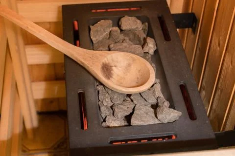 Wellness in a sauna Stock Photos