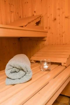 Wellness in a sauna Foto stock