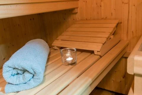 Wellness in a sauna Foto stock