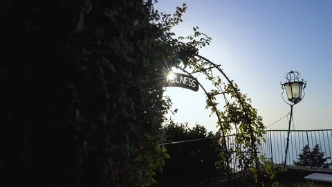 Wellness Sign in Sun Stock Footage 114579321