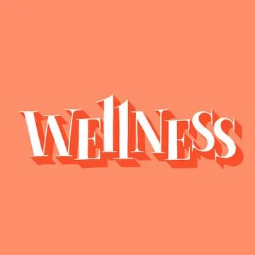 Wellness SPA lettering Stock Illustration