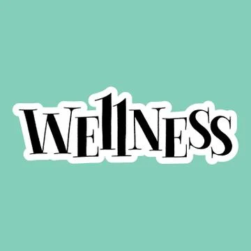 Wellness SPA lettering Stock Illustration