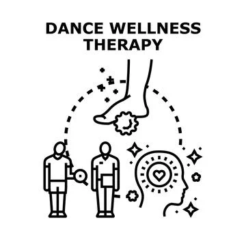 Wellness therapy concept with dance movement and body care Stock Illustration