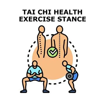 Wellness training for posture and spine exercise Stock Illustration