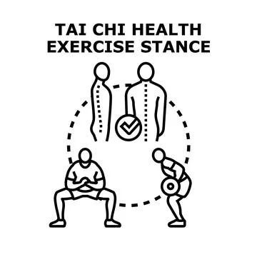 Wellness training for posture and spine exercise Stock Illustration