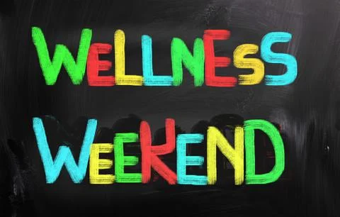 Wellness weekend concept Stock Illustration