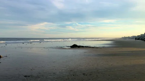 Wells Beach during sunset Stock Footage 171881926