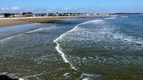 Wells Beach waves Stock Footage 171881930