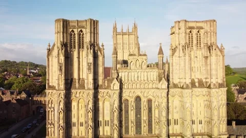 Wells Cathedral UK Stock Footage 242405144