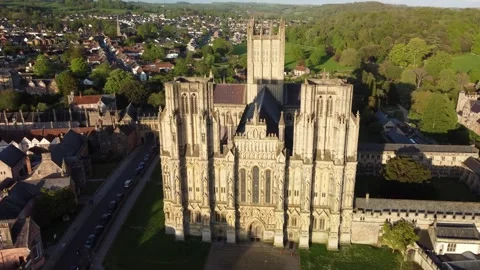 Wells Cathedral UK Stock Footage 242405629