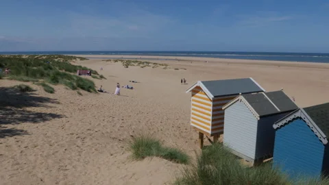 Wells next the Sea beach Stock Footage 285280166
