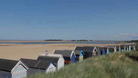 Wells next the Sea beach Stock Footage 285280507