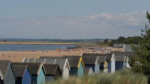 Wells next the Sea beach Stock Footage 285280508
