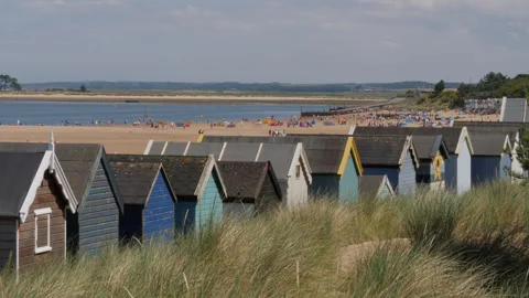 Wells next the Sea beach Stock Footage 285281087