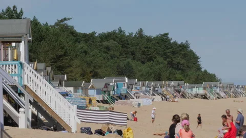 Wells next the Sea beach Stock Footage 285943181