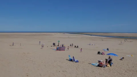 Wells next the Sea beach Stock Footage 285943896