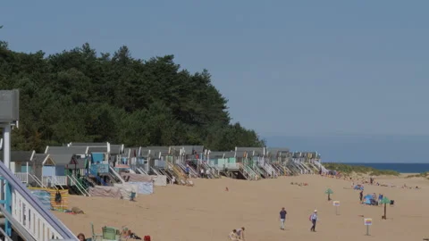 Wells next the Sea beach Stock Footage 285944073